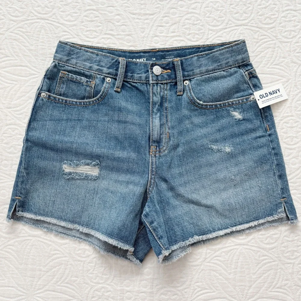 Old Navy Girls' High Rise Distressed‎ Denim Jean Shorts
